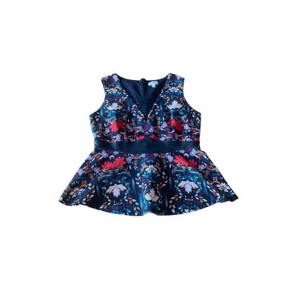 Bisou Bisou Michele Bohbot Spring Summer Floral Tank Women’s XL Blouse - Picture 2 of 12